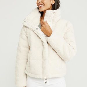 Abercrombie mini Sherpa puffer jacket